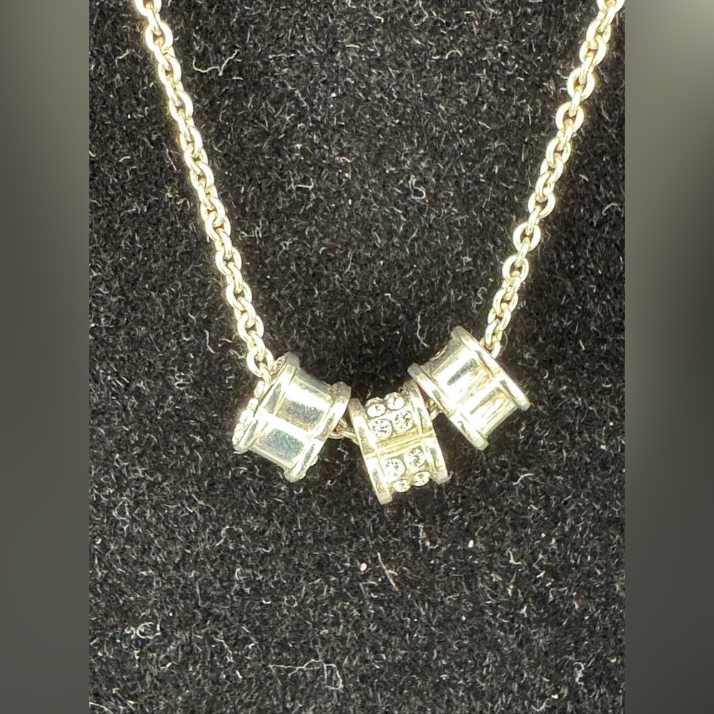 Vintage Coach sterling silver heart necklace